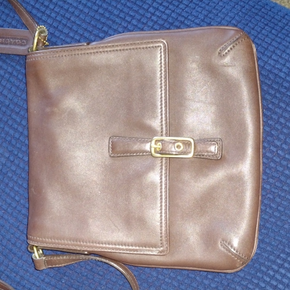 Coach Crossbody Brown Leather E23-9592 - Picture 2 of 9